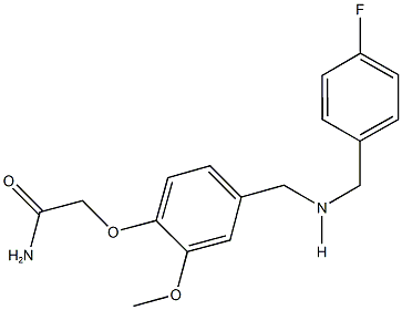 2-(4-{[(4-fluorobenzyl)amino]methyl}-2-methoxyphenoxy)acetamide 结构式