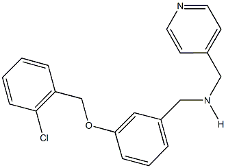 N-{3-[(2-chlorobenzyl)oxy]benzyl}-N-(4-pyridinylmethyl)amine,774556-11-5,结构式