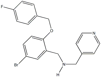 N-{5-bromo-2-[(4-fluorobenzyl)oxy]benzyl}-N-(4-pyridinylmethyl)amine Struktur