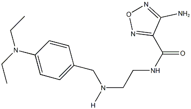 4-amino-N-(2-{[4-(diethylamino)benzyl]amino}ethyl)-1,2,5-oxadiazole-3-carboxamide 结构式