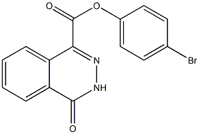 4-bromophenyl 4-oxo-3,4-dihydro-1-phthalazinecarboxylate Structure