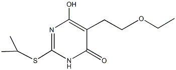 5-(2-ethoxyethyl)-6-hydroxy-2-(isopropylsulfanyl)-4(3H)-pyrimidinone Structure