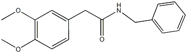 N-benzyl-2-(3,4-dimethoxyphenyl)acetamide Structure