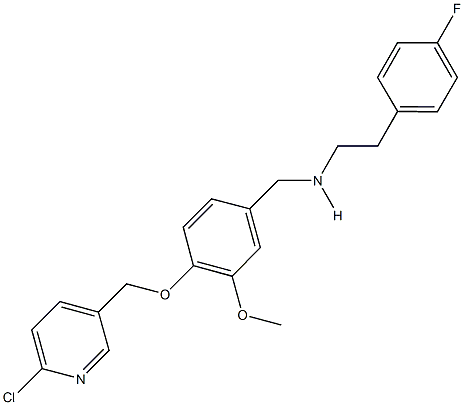 N-{4-[(6-chloro-3-pyridinyl)methoxy]-3-methoxybenzyl}-N-[2-(4-fluorophenyl)ethyl]amine 结构式