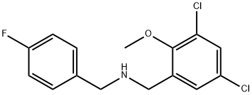 N-(3,5-dichloro-2-methoxybenzyl)-N-(4-fluorobenzyl)amine,775293-05-5,结构式