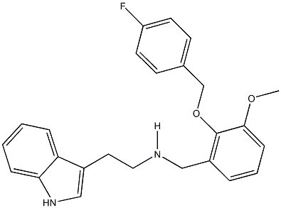 N-{2-[(4-fluorobenzyl)oxy]-3-methoxybenzyl}-N-[2-(1H-indol-3-yl)ethyl]amine Structure