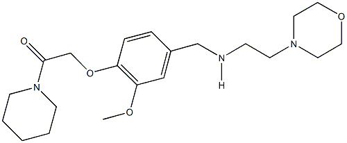 N-{3-methoxy-4-[2-oxo-2-(1-piperidinyl)ethoxy]benzyl}-N-[2-(4-morpholinyl)ethyl]amine,775294-13-8,结构式