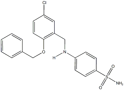 4-{[2-(benzyloxy)-5-chlorobenzyl]amino}benzenesulfonamide Struktur