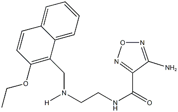 4-amino-N-(2-{[(2-ethoxy-1-naphthyl)methyl]amino}ethyl)-1,2,5-oxadiazole-3-carboxamide 结构式