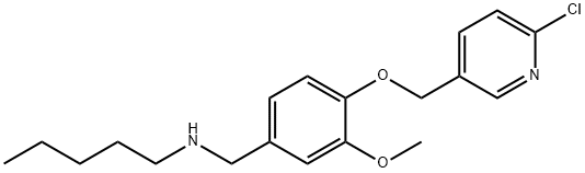 N-{4-[(6-chloro-3-pyridinyl)methoxy]-3-methoxybenzyl}-N-pentylamine Structure