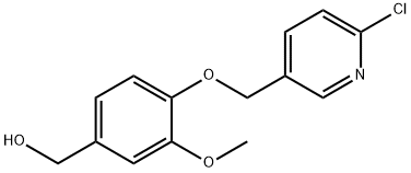 {4-[(6-chloro-3-pyridinyl)methoxy]-3-methoxyphenyl}methanol 化学構造式