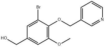[3-bromo-5-methoxy-4-(3-pyridinylmethoxy)phenyl]methanol,775294-95-6,结构式