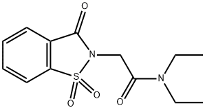 2-(1,1-dioxido-3-oxo-1,2-benzisothiazol-2(3H)-yl)-N,N-diethylacetamide Struktur