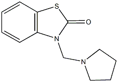 3-(1-pyrrolidinylmethyl)-1,3-benzothiazol-2(3H)-one Structure