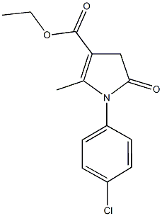 ethyl 1-(4-chlorophenyl)-2-methyl-5-oxo-4,5-dihydro-1H-pyrrole-3-carboxylate Struktur