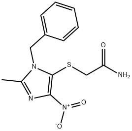 2-({1-benzyl-4-nitro-2-methyl-1H-imidazol-5-yl}sulfanyl)acetamide,77952-74-0,结构式