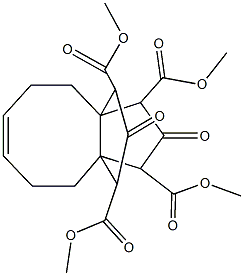 tetramethyl 10,13-dioxotricyclo[6.3.3.0]tetradec-4-ene-9,11,12,14-tetracarboxylate Structure