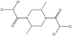 1,4-bis(dichloroacetyl)-2,5-dimethylpiperazine 结构式