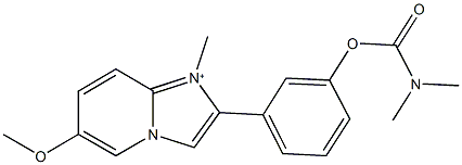 3-(6-methoxy-1-methylimidazo[1,2-a]pyridin-1-ium-2-yl)phenyl dimethylcarbamate,782421-88-9,结构式