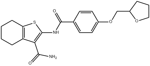 2-{[4-(tetrahydro-2-furanylmethoxy)benzoyl]amino}-4,5,6,7-tetrahydro-1-benzothiophene-3-carboxamide|