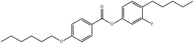 3-fluoro-4-pentylphenyl 4-(hexyloxy)benzoate 化学構造式