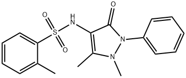 N-(1,5-dimethyl-3-oxo-2-phenyl-2,3-dihydro-1H-pyrazol-4-yl)-2-methylbenzenesulfonamide Structure