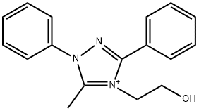 4-(2-hydroxyethyl)-5-methyl-1,3-diphenyl-1H-1,2,4-triazol-4-ium Struktur