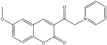 1-[2-(6-methoxy-2-oxo-2H-chromen-3-yl)-2-oxoethyl]pyridinium 结构式