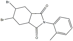 5,6-dibromo-2-(2-methylphenyl)hexahydro-1H-isoindole-1,3(2H)-dione,78650-72-3,结构式