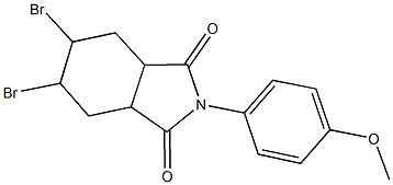 5,6-dibromo-2-(4-methoxyphenyl)hexahydro-1H-isoindole-1,3(2H)-dione,78650-77-8,结构式