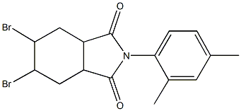 5,6-dibromo-2-(2,4-dimethylphenyl)hexahydro-1H-isoindole-1,3(2H)-dione,78650-83-6,结构式