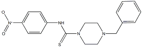 4-benzyl-N-{4-nitrophenyl}-1-piperazinecarbothioamide Structure