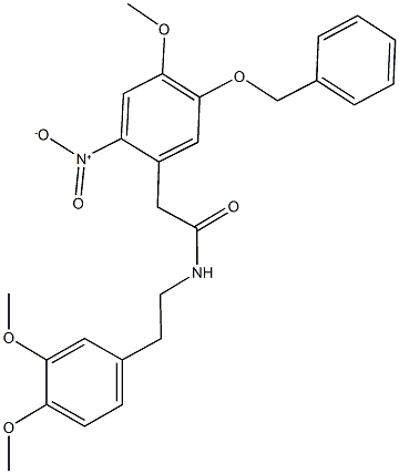 2-{5-(benzyloxy)-2-nitro-4-methoxyphenyl}-N-[2-(3,4-dimethoxyphenyl)ethyl]acetamide Structure