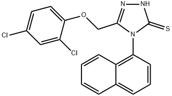 5-[(2,4-dichlorophenoxy)methyl]-4-(1-naphthyl)-4H-1,2,4-triazole-3-thiol Structure