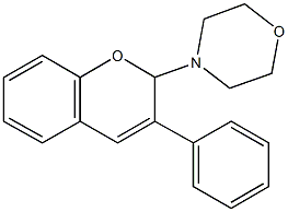 2-モルホリノ-3-フェニル-2H-1-ベンゾピラン 化学構造式