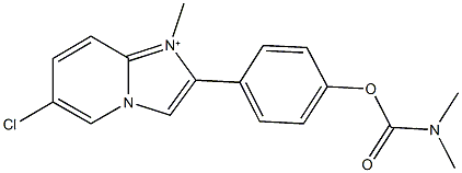 4-(6-chloro-1-methylimidazo[1,2-a]pyridin-1-ium-2-yl)phenyl dimethylcarbamate|