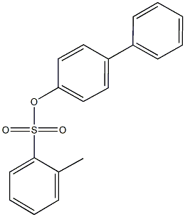 [1,1'-biphenyl]-4-yl 2-methylbenzenesulfonate Struktur