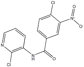 4-chloro-N-(2-chloro-3-pyridinyl)-3-nitrobenzamide 化学構造式