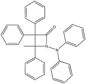 1-(diphenylamino)-4-methyl-3,3,4-triphenyl-2-azetidinone 化学構造式