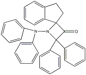 1-(diphenylamino)-2,2-diphenyl-spiro[azetidine-4,1'-indane]-3-one Structure