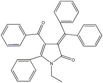 4-benzoyl-3-(diphenylmethylene)-1-ethyl-5-phenyl-1,3-dihydro-2H-pyrrol-2-one|