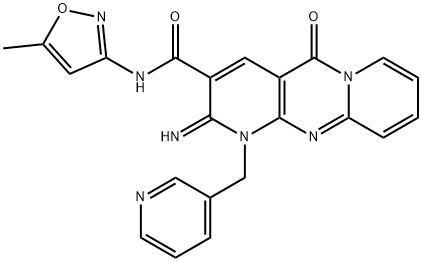 2-imino-N-(5-methyl-3-isoxazolyl)-5-oxo-1-(3-pyridinylmethyl)-1,5-dihydro-2H-dipyrido[1,2-a:2,3-d]pyrimidine-3-carboxamide Structure