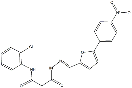 N-(2-chlorophenyl)-3-{2-[(5-{4-nitrophenyl}-2-furyl)methylene]hydrazino}-3-oxopropanamide Structure