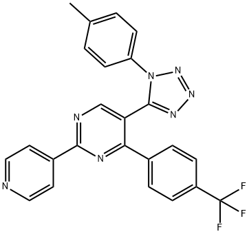 791787-10-5 5-[1-(4-methylphenyl)-1H-tetraazol-5-yl]-2-(4-pyridinyl)-4-[4-(trifluoromethyl)phenyl]pyrimidine