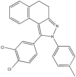 1-(3,4-dichlorophenyl)-2-(4-methylphenyl)-4,5-dihydro-2H-benzo[e]indazole Struktur