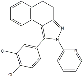 1-(3,4-dichlorophenyl)-2-(2-pyridinyl)-4,5-dihydro-2H-benzo[e]indazole Struktur