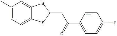 1-(4-fluorophenyl)-2-(5-methyl-1,3-benzodithiol-2-yl)ethanone Struktur