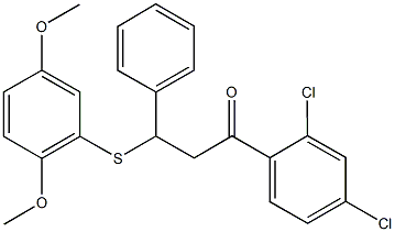 1-(2,4-dichlorophenyl)-3-[(2,5-dimethoxyphenyl)sulfanyl]-3-phenyl-1-propanone Structure