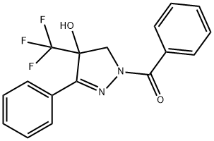 1-benzoyl-3-phenyl-4-(trifluoromethyl)-4,5-dihydro-1H-pyrazol-4-ol 结构式