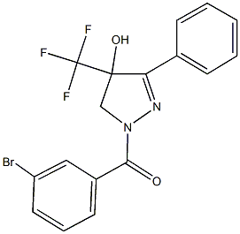 1-(3-bromobenzoyl)-3-phenyl-4-(trifluoromethyl)-4,5-dihydro-1H-pyrazol-4-ol|